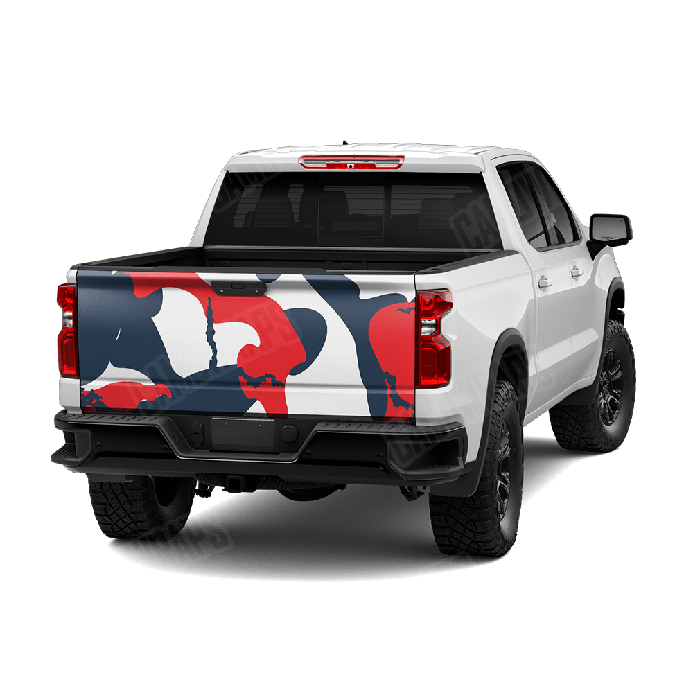 Jumbo Ragged America Camo Tailgate Vinyl Wrap