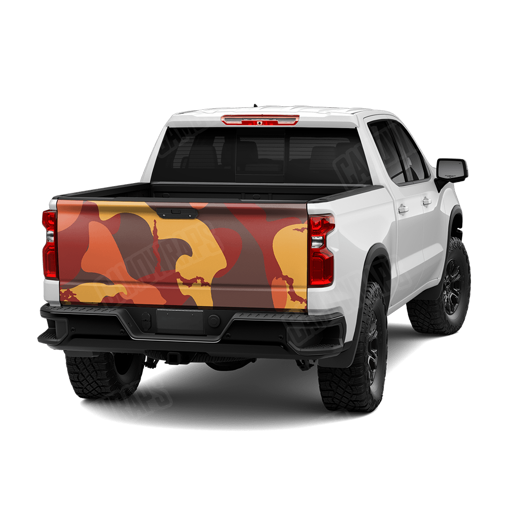 Jumbo Ragged Autumn Camo Tailgate Vinyl Wrap
