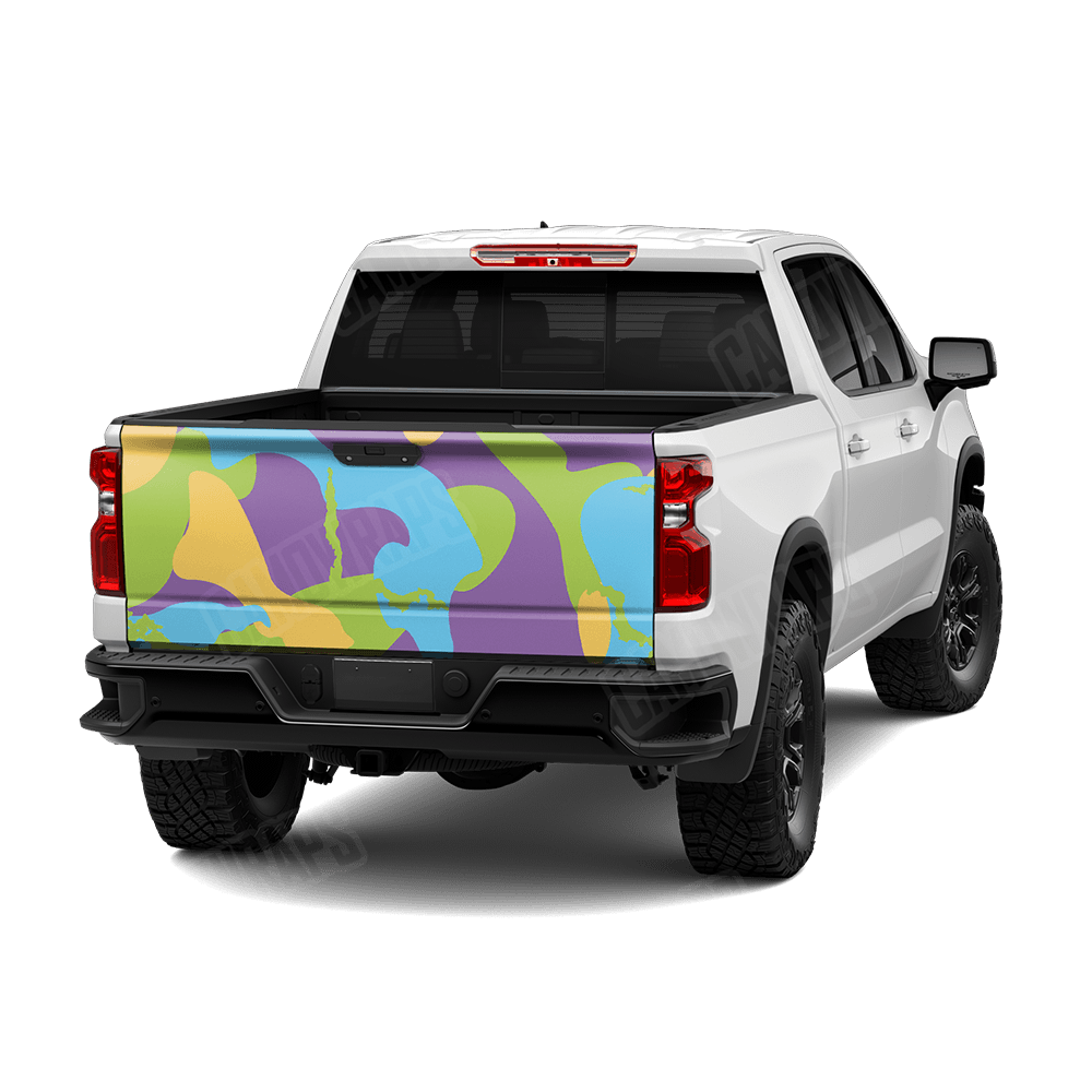 Jumbo Ragged Carnival Camo Tailgate Vinyl Wrap