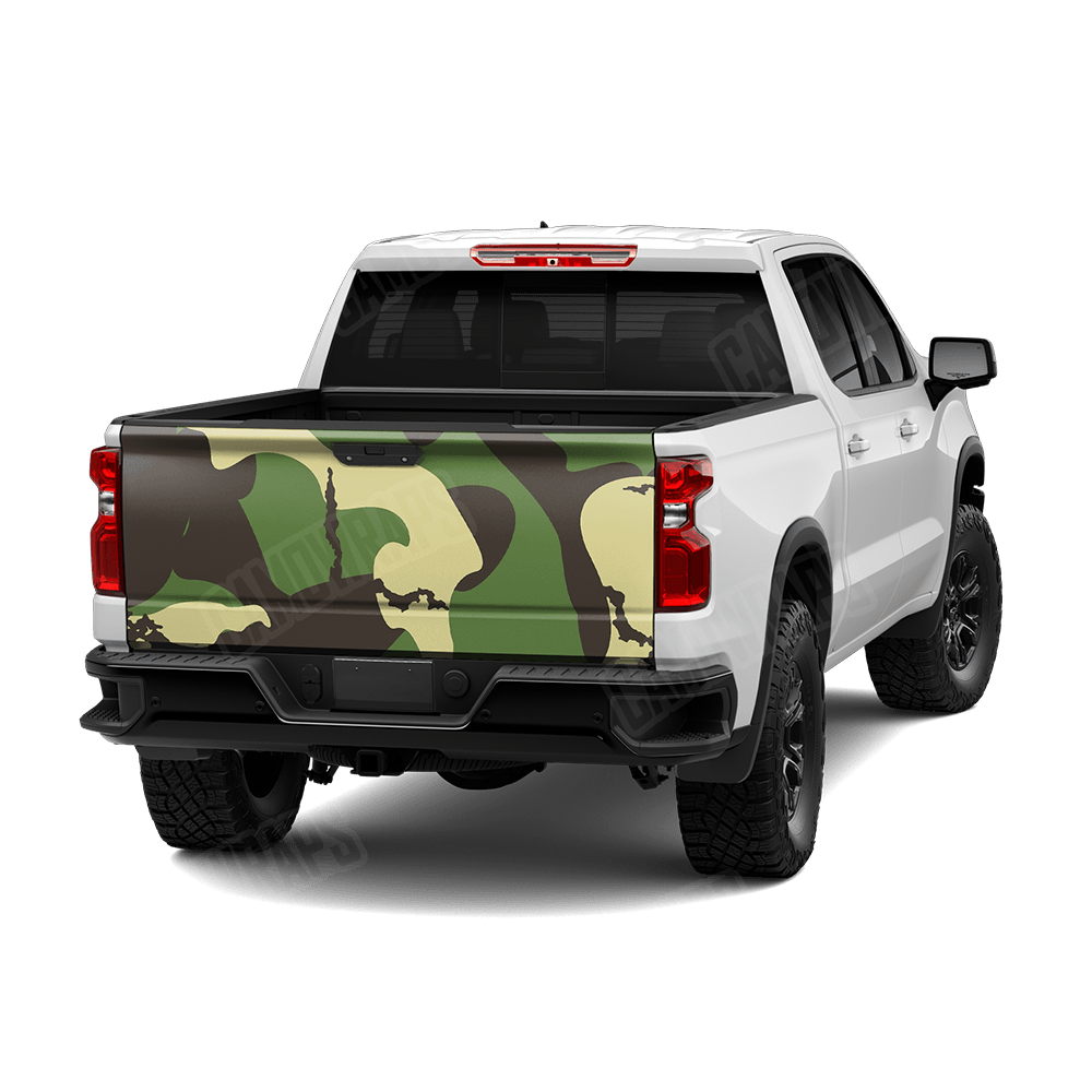 Jumbo Ragged Jungle Camo Tailgate Vinyl Wrap