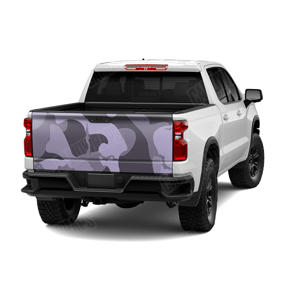 Jumbo Ragged Lilac Camo Tailgate Vinyl Wrap