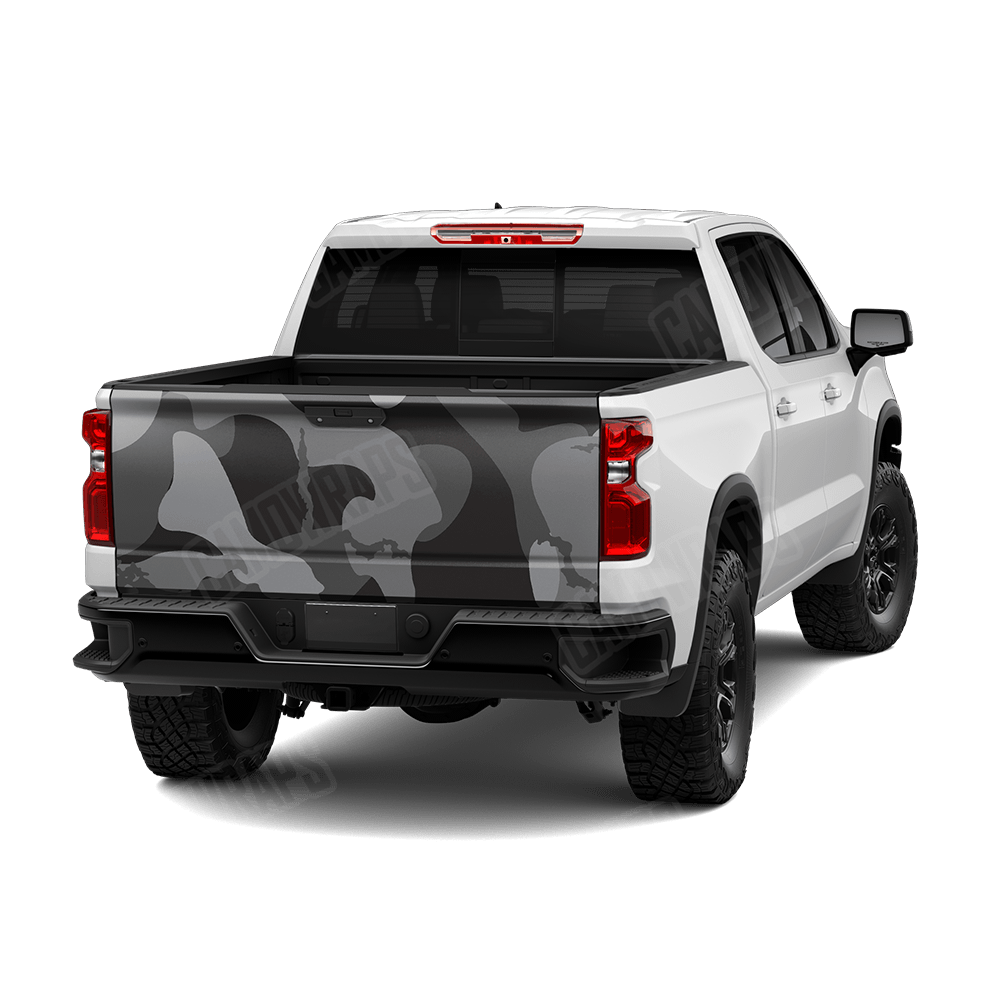 Jumbo Ragged Midnight Camo Tailgate Vinyl Wrap