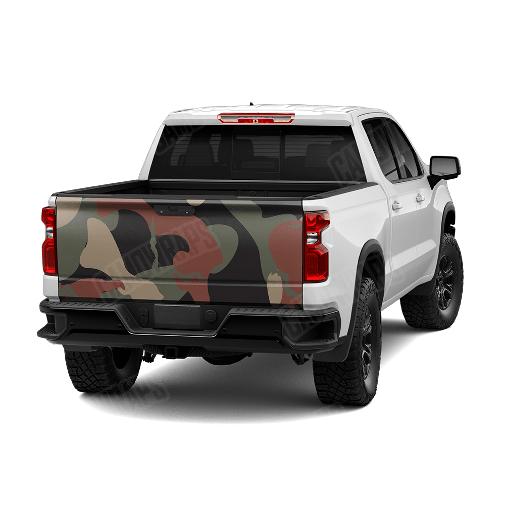 Jumbo Ragged Militant Copper Camo Tailgate Vinyl Wrap