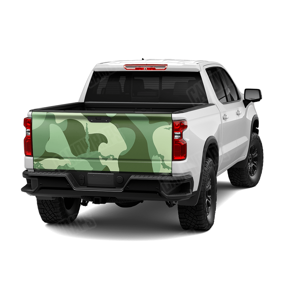 Jumbo Ragged Pistachio Camo Tailgate Vinyl Wrap
