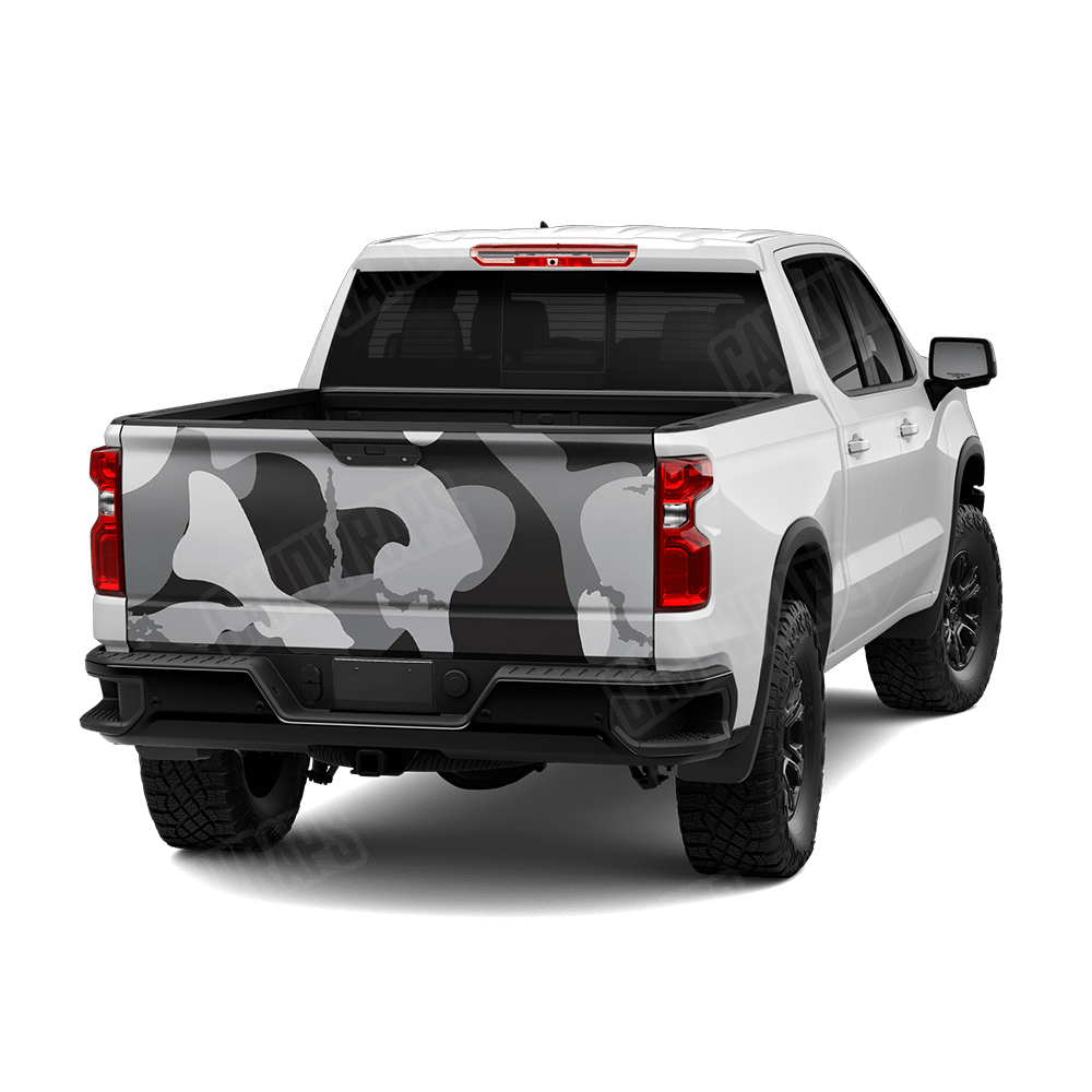 Jumbo Ragged Urban Night Camo Tailgate Vinyl Wrap
