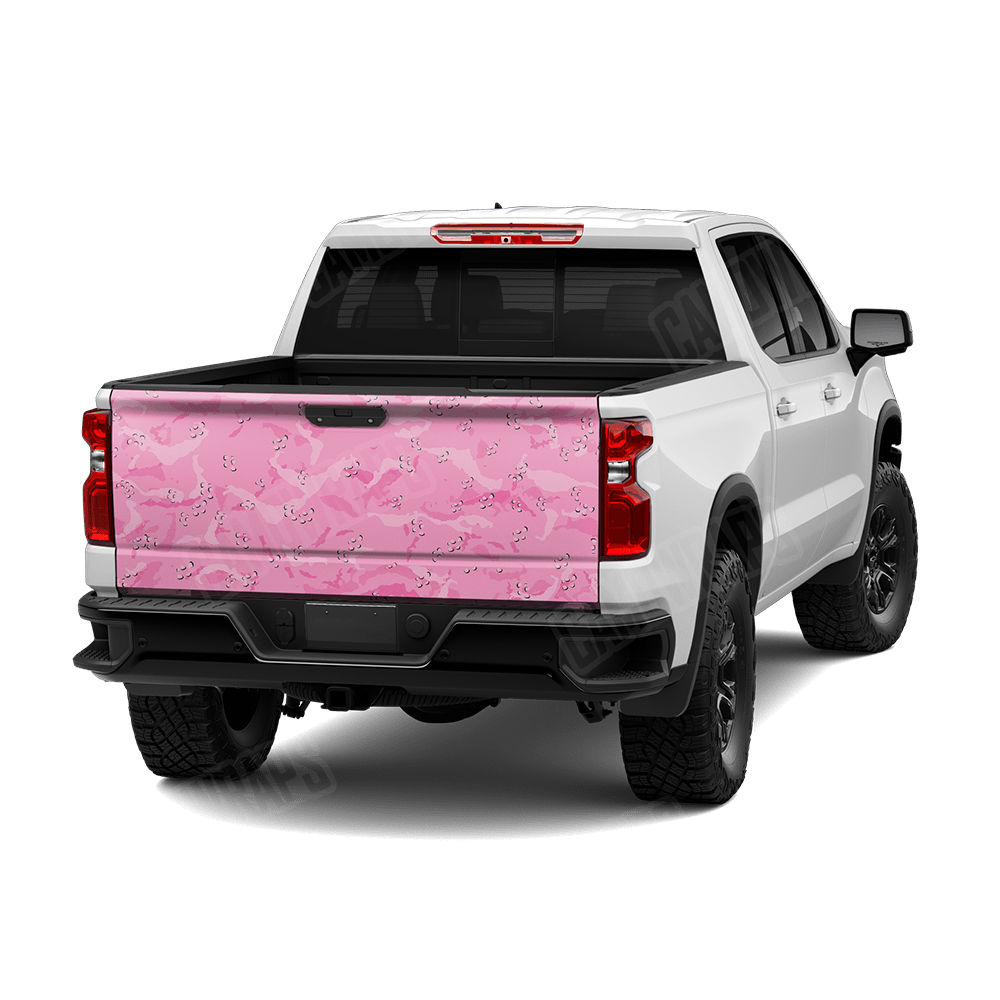 Large Battle Storm Elite Pink Camo Tailgate Vinyl Wrap