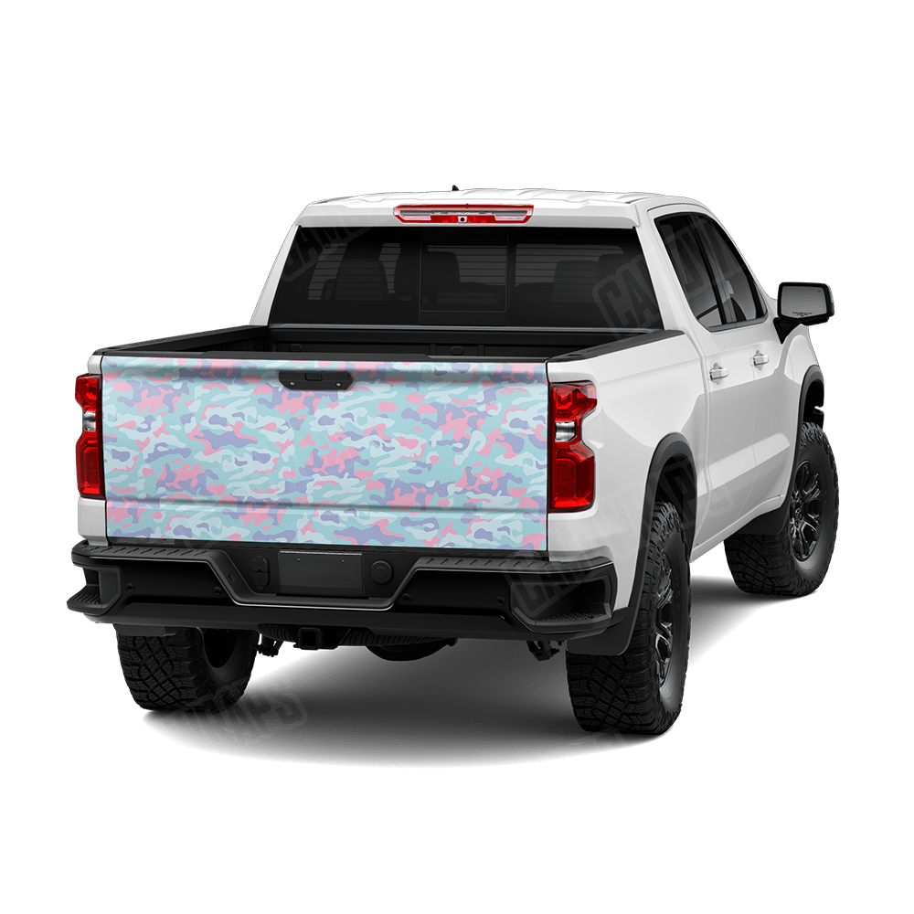 Large Classic Cotton Candy Camo Tailgate Vinyl Wrap