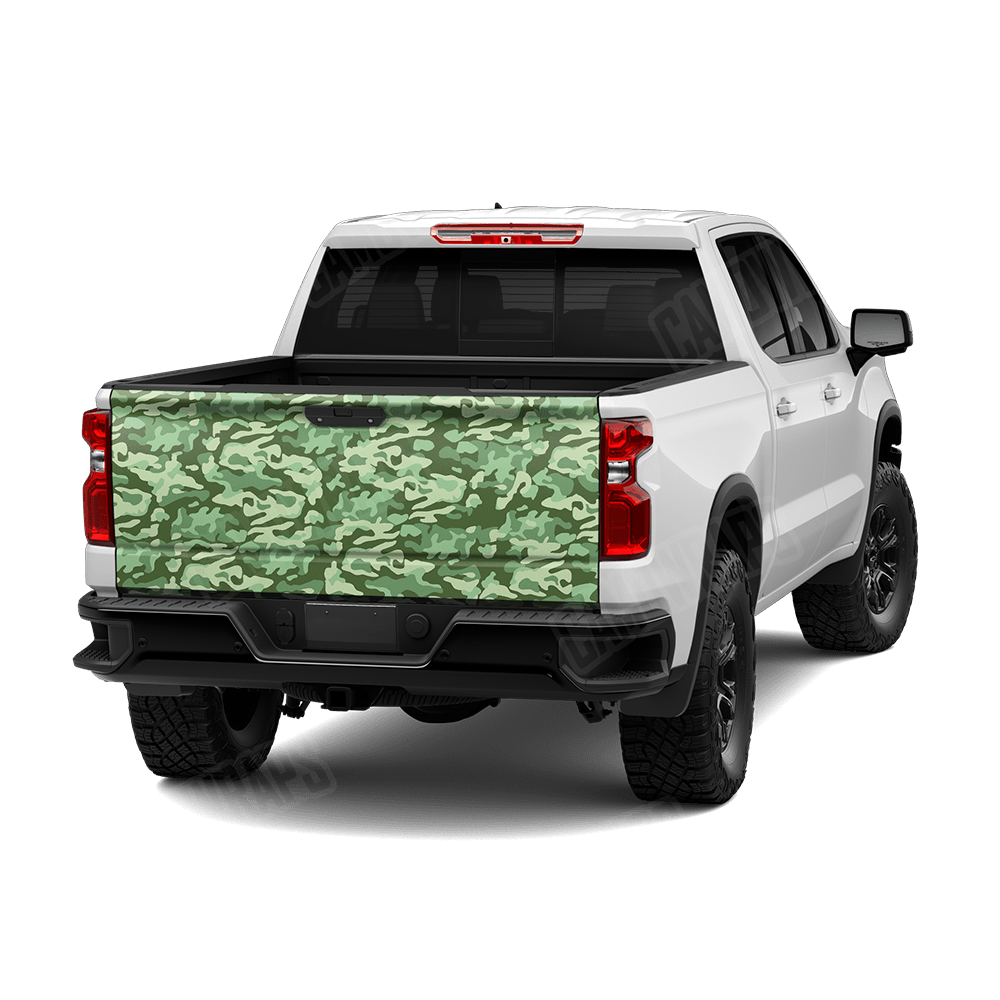 Large Classic Pistachio Camo Tailgate Vinyl Wrap
