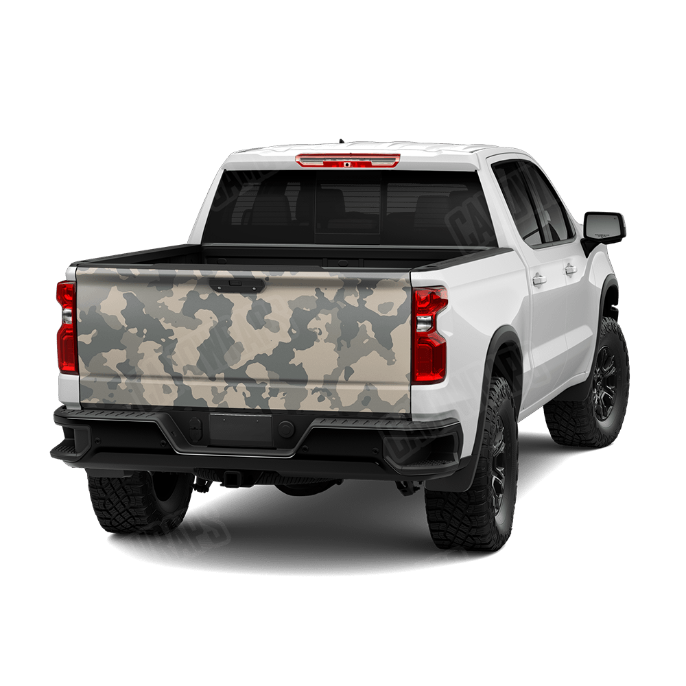 Large Cumulus Army Camo Tailgate Vinyl Wrap