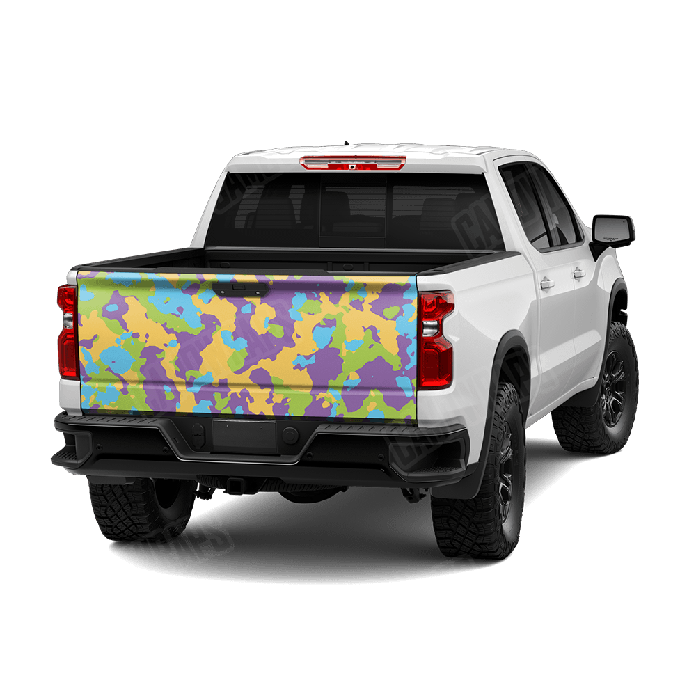 Large Cumulus Carnival Camo Tailgate Vinyl Wrap