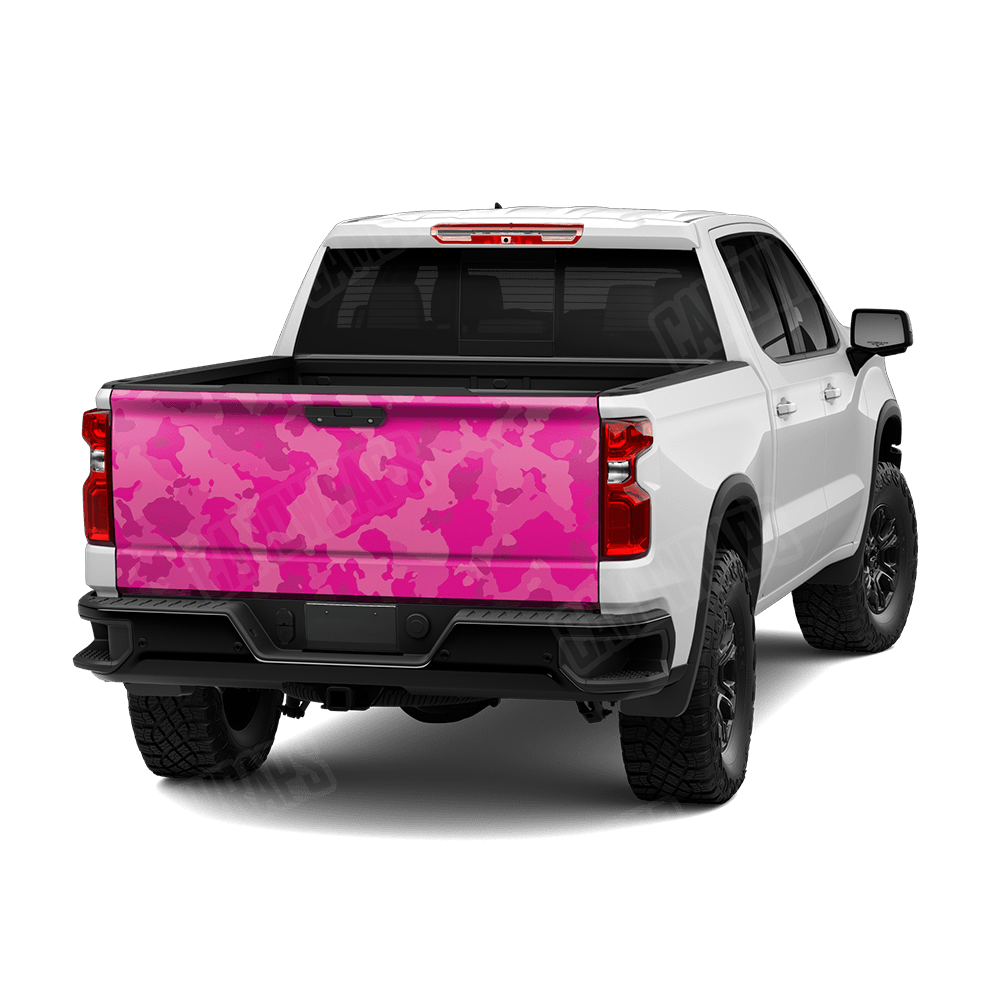 Large Cumulus Elite Magenta Camo Tailgate Vinyl Wrap