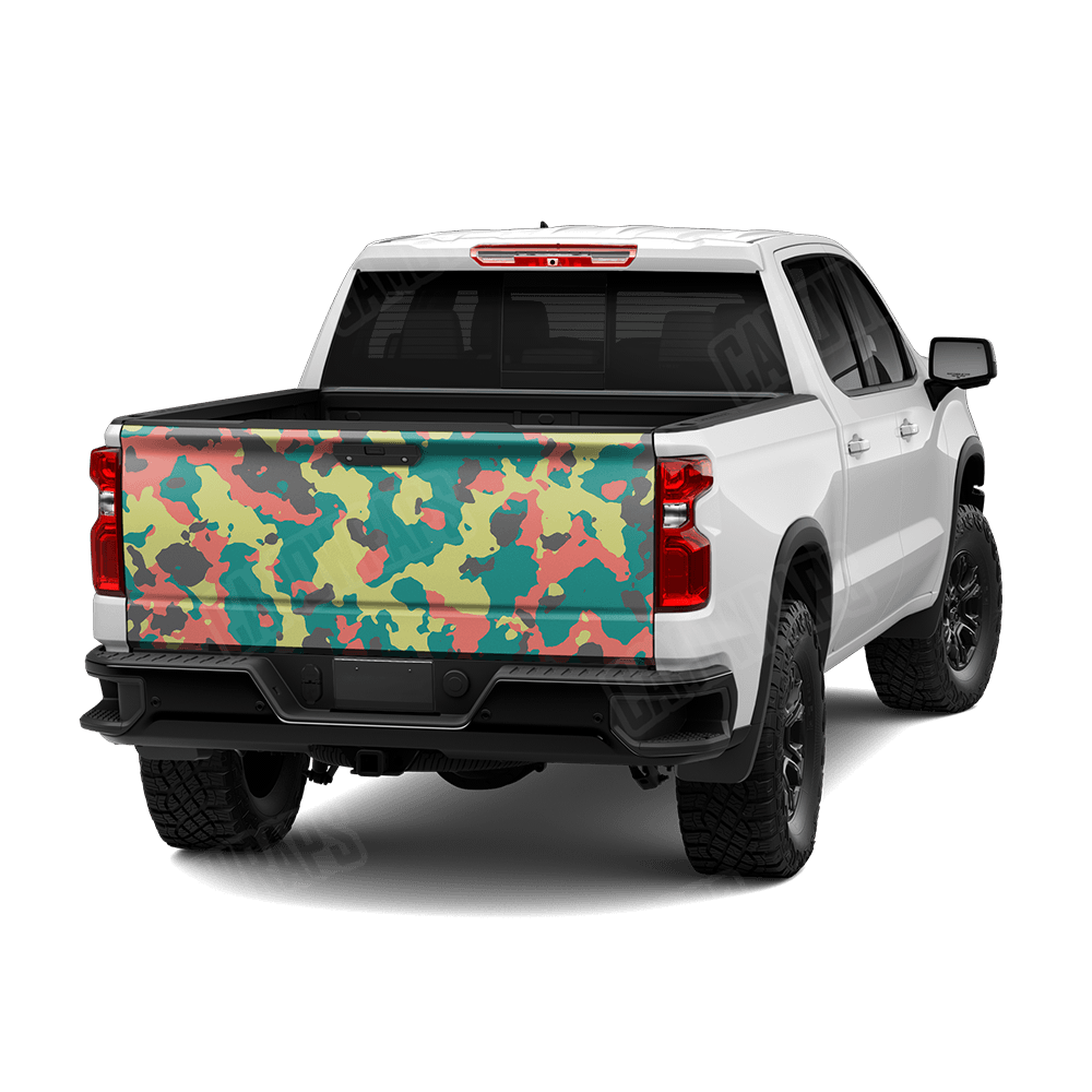 Large Cumulus Fiesta Camo Tailgate Vinyl Wrap