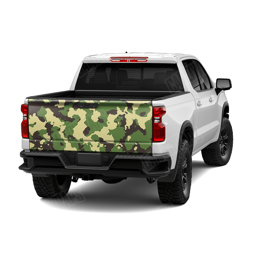 Large Cumulus Jungle Camo Tailgate Vinyl Wrap