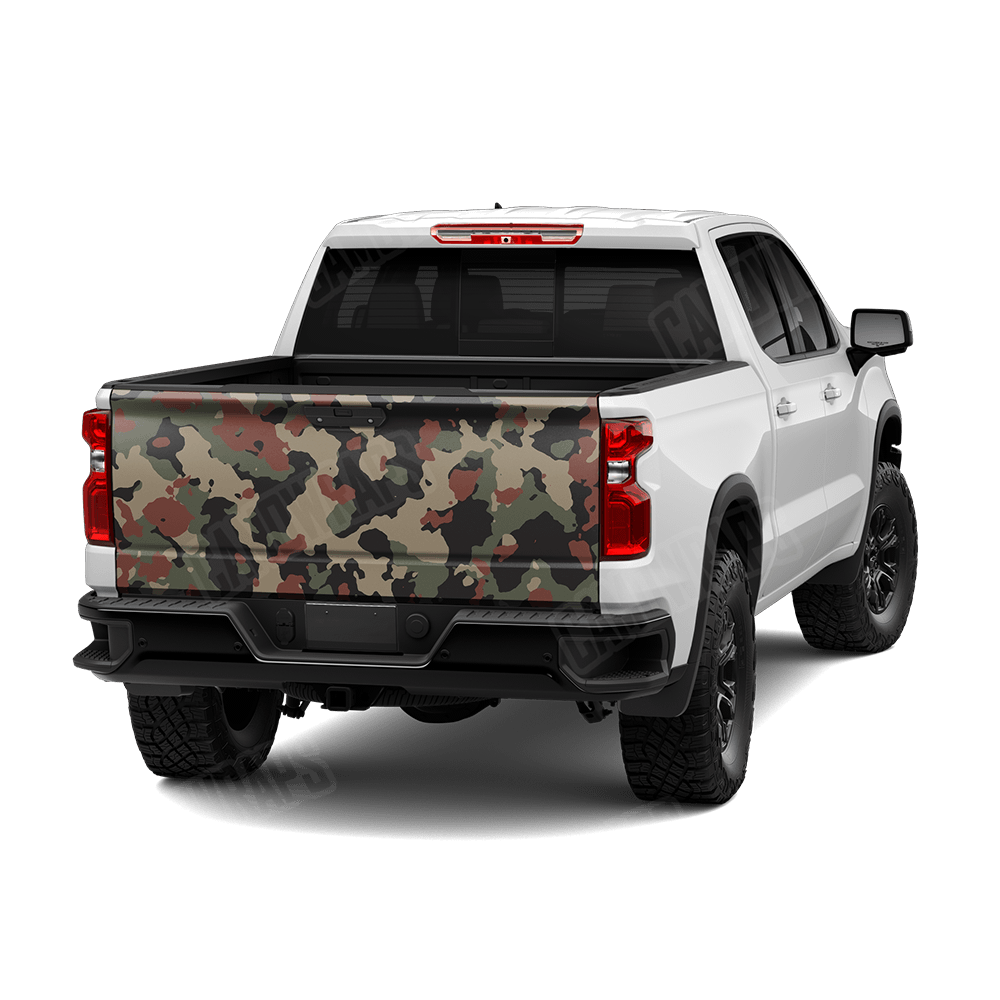 Large Cumulus Militant Copper Camo Tailgate Vinyl Wrap