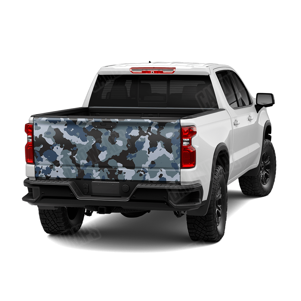 Large Cumulus Navy Camo Tailgate Vinyl Wrap