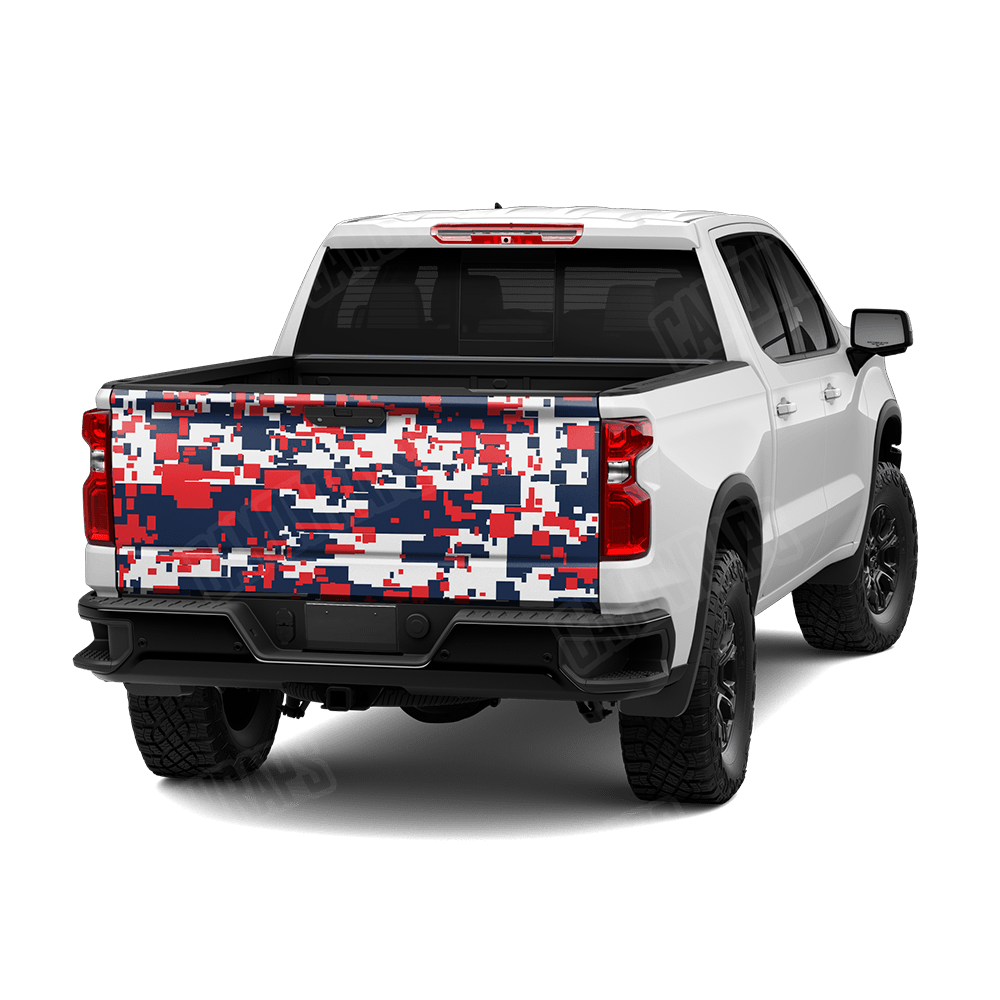 Large Digital America Camo Tailgate Vinyl Wrap