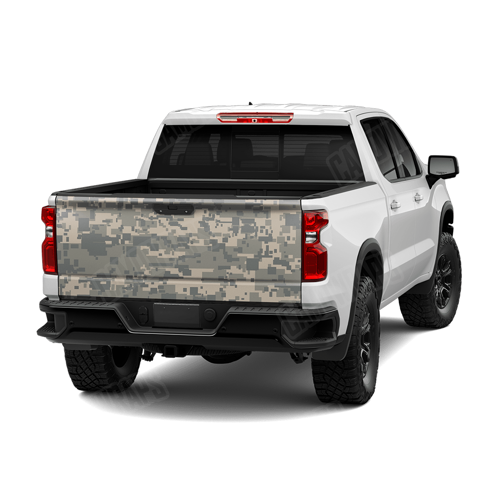 Large Digital Army Camo Tailgate Vinyl Wrap
