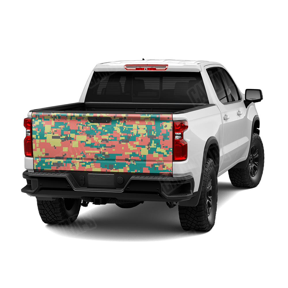 Large Digital Fiesta Camo Tailgate Vinyl Wrap