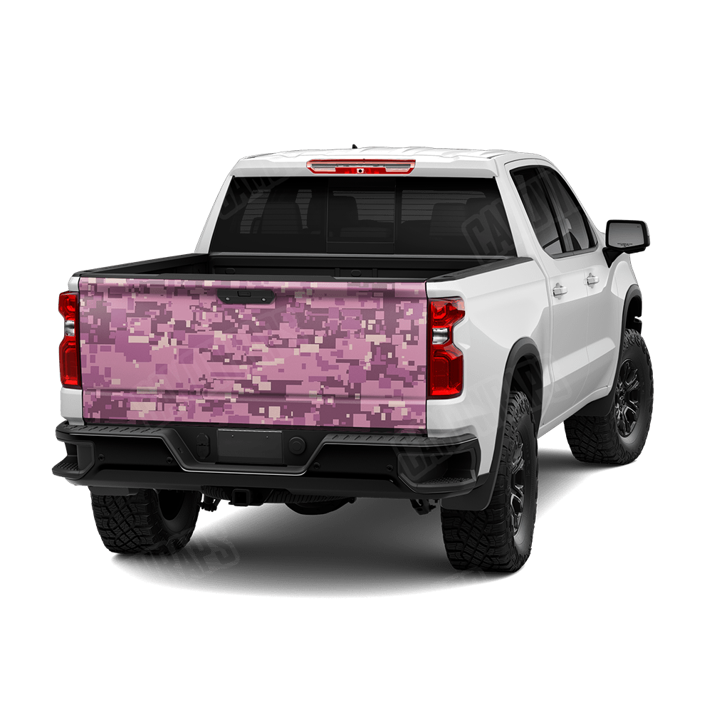 Large Digital Floral Camo Tailgate Vinyl Wrap