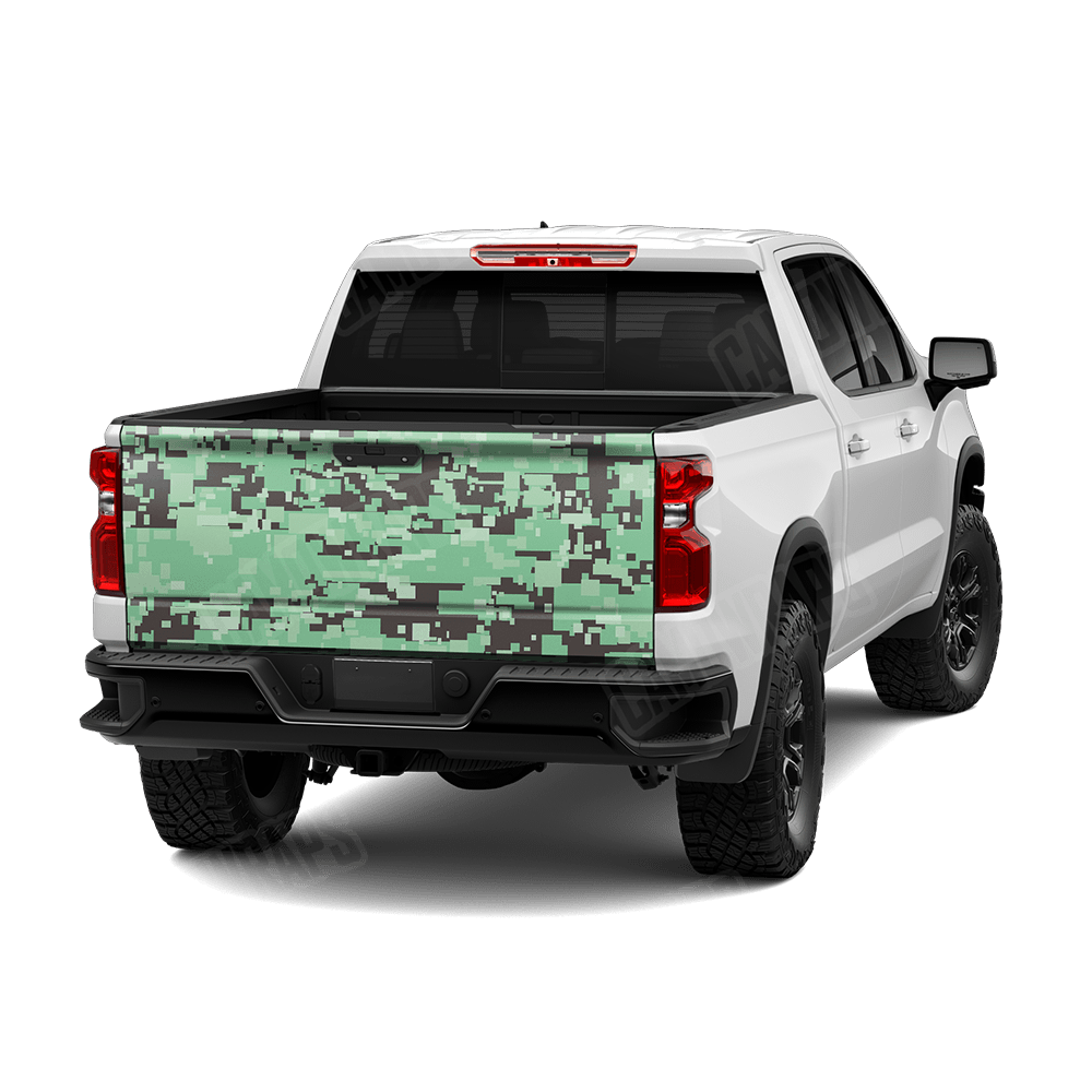 Large Digital Mint Chocolate Chip Camo Tailgate Vinyl Wrap