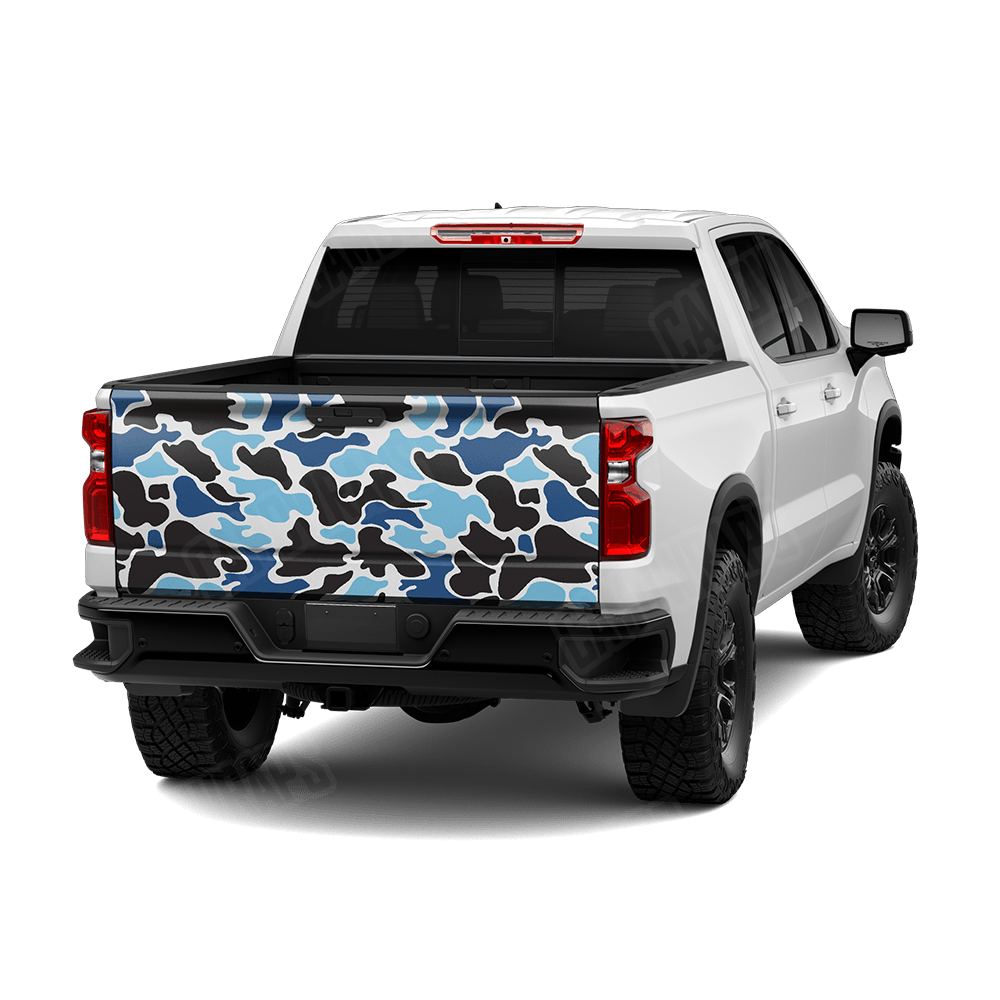 Old School Duck Baby Blue Tailgate Wraps