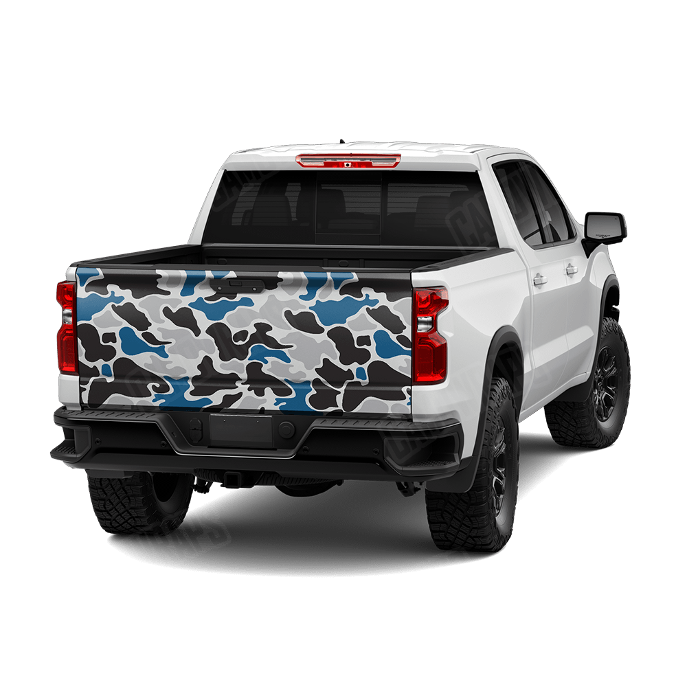 Old School Duck Blue Tiger Tailgate Wraps