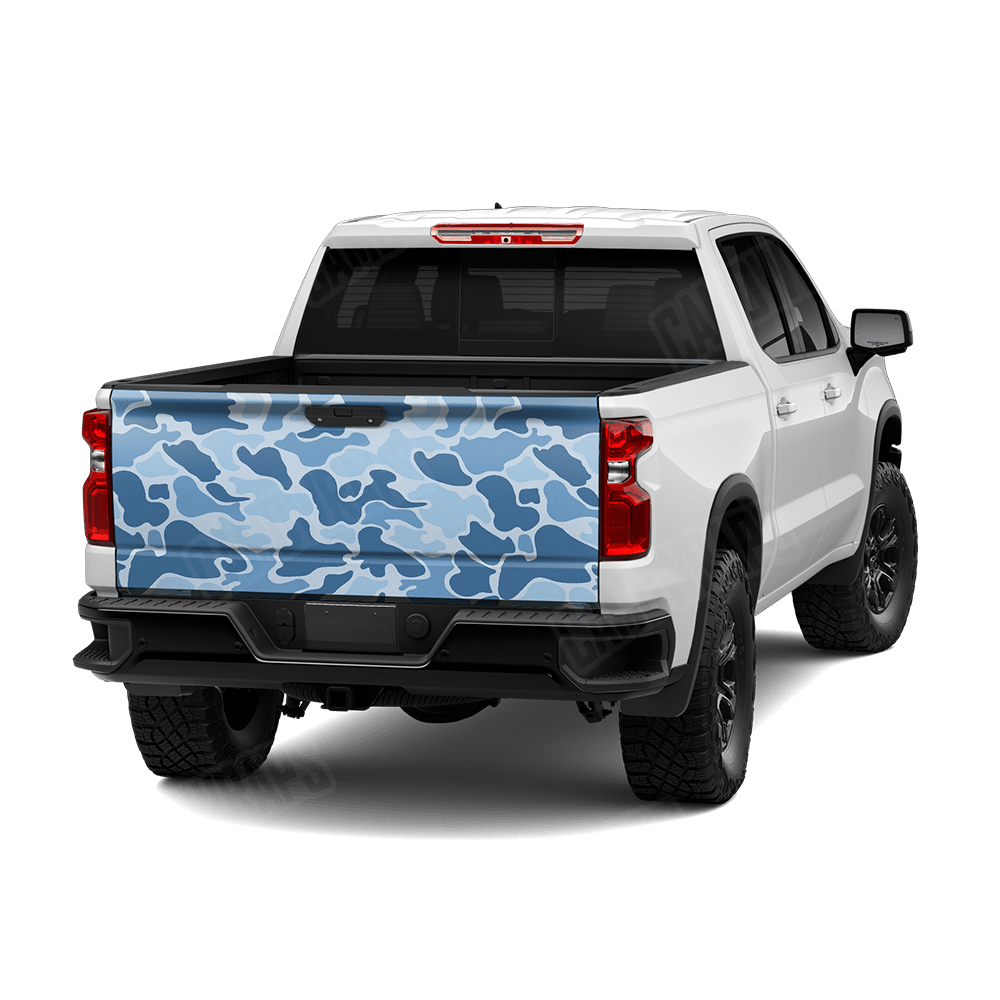 Old School Duck Cool Blue Tailgate Wraps