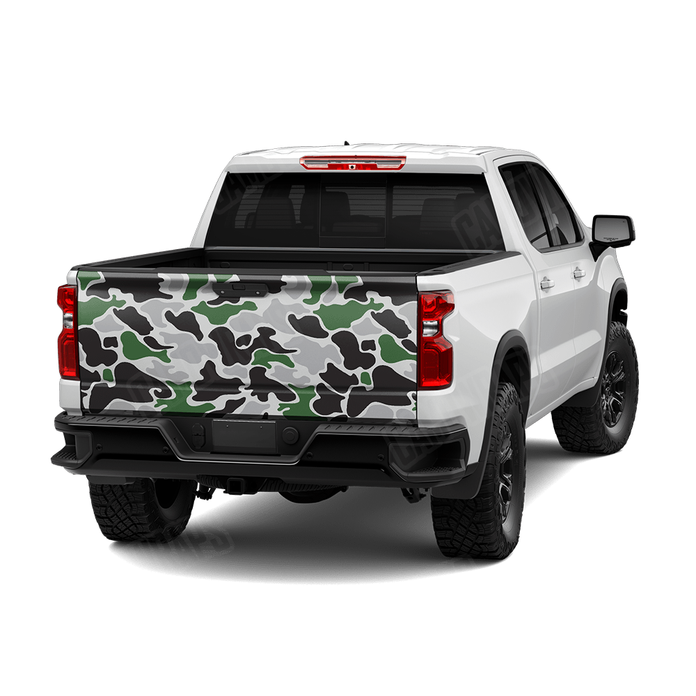 Old School Duck Green Tiger Tailgate Wraps