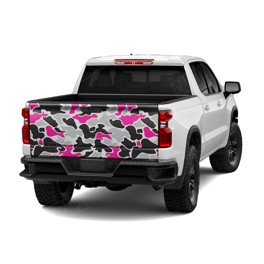 Old School Duck Magenta Tiger Tailgate Wraps