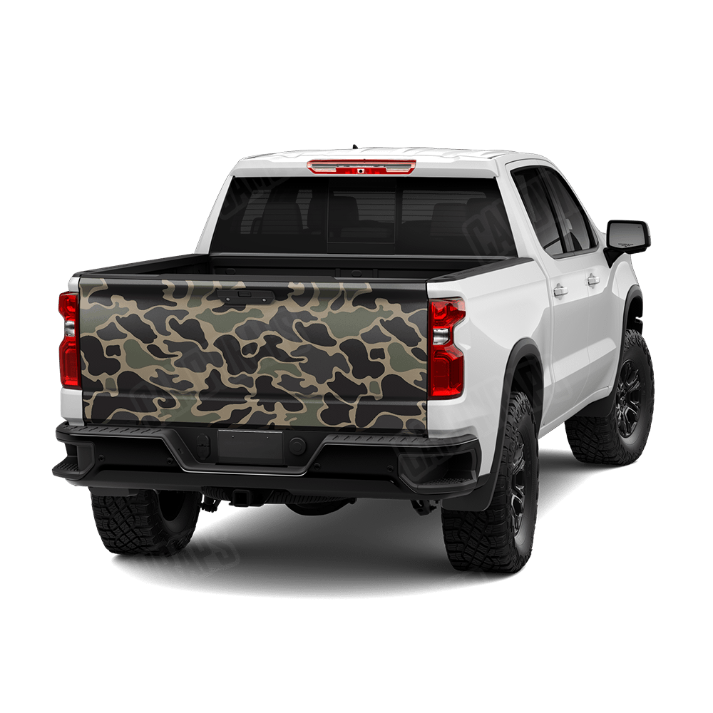 Old School Duck Militant Charcoal Tailgate Wraps