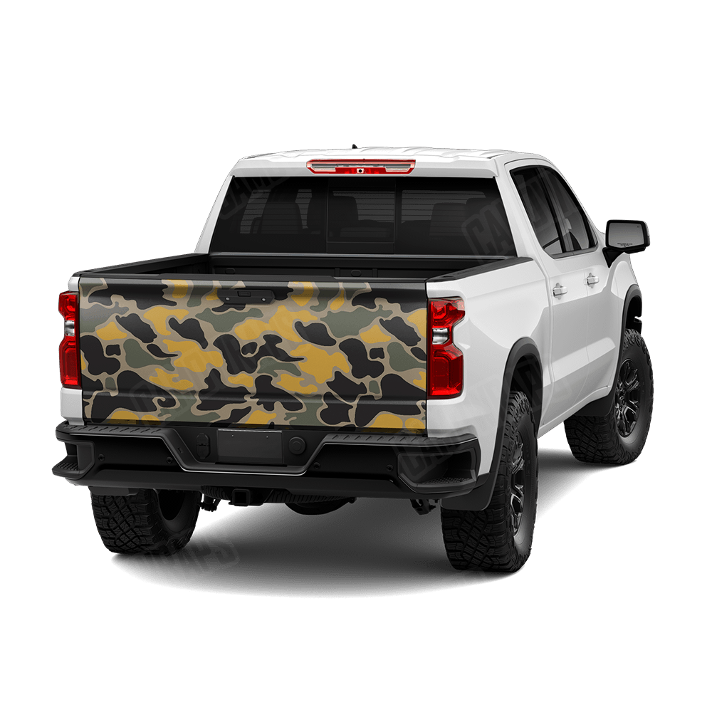 Old School Duck Militant Yellow Tailgate Wraps