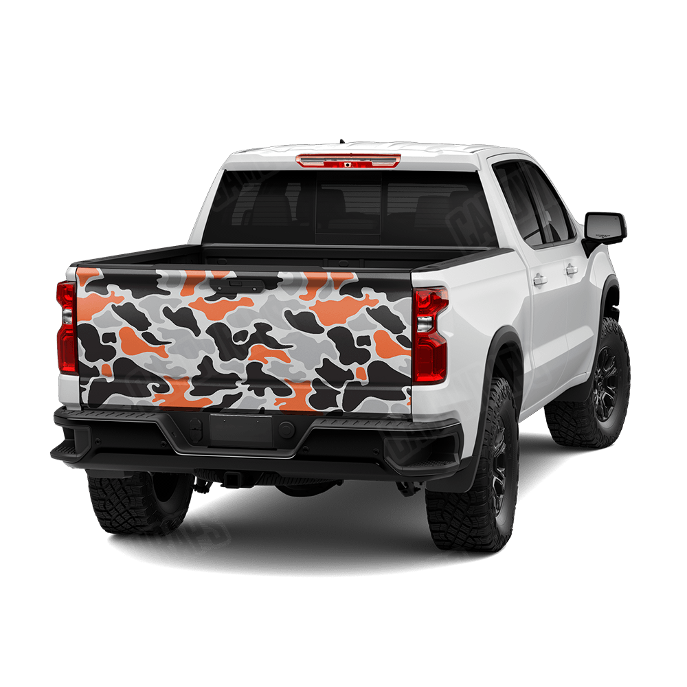 Old School Duck Orange Tiger Tailgate Wraps