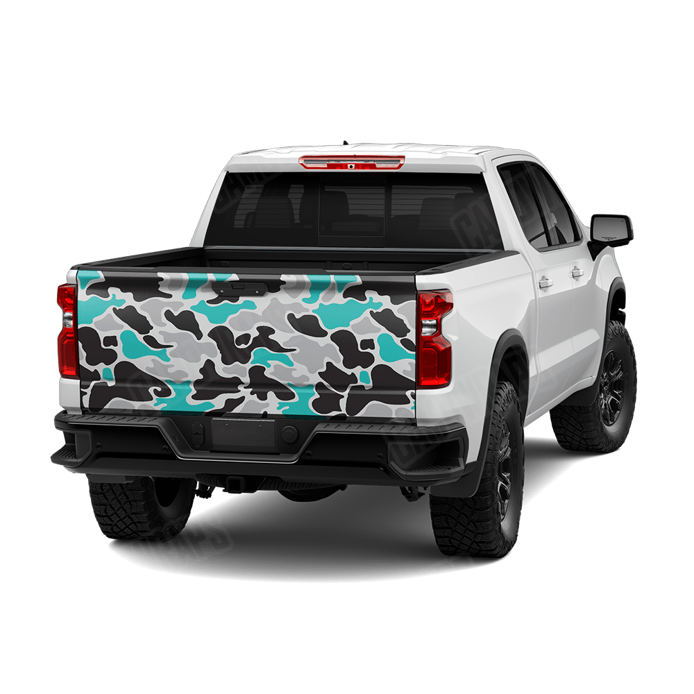 Old School Duck Tiffany Blue Tiger Tailgate Wraps