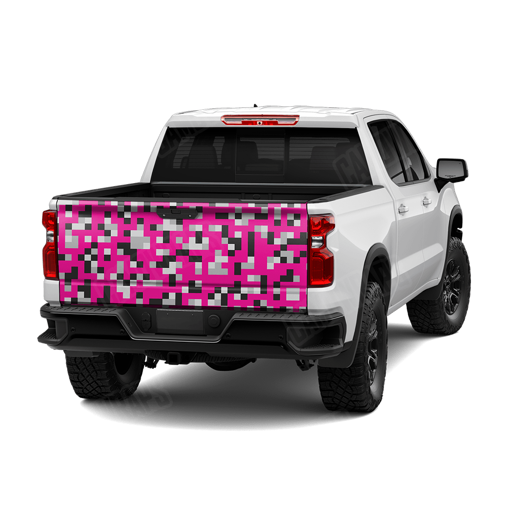 Pixel Magenta Tiger Tailgate Wraps