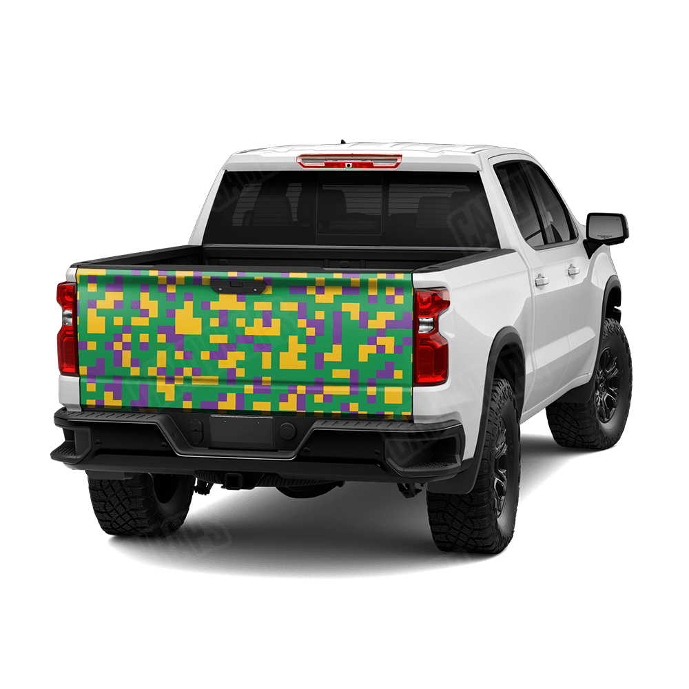 Pixel Mardi Gras Tailgate Wraps