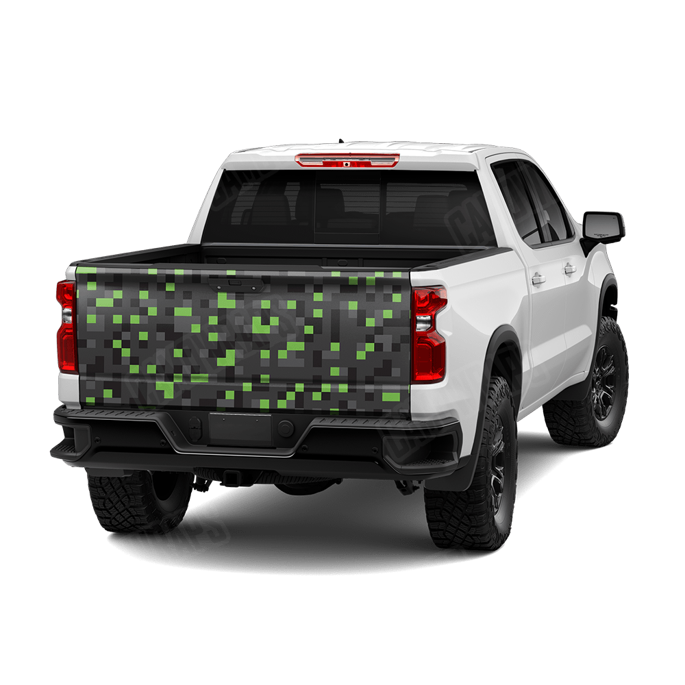 Pixel Metro Green Tailgate Wraps