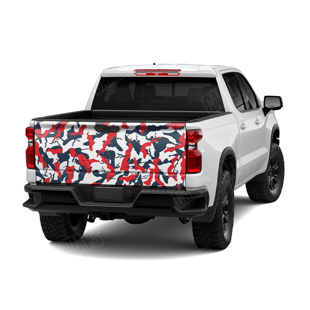 Large Ragged America Camo Tailgate Vinyl Wrap