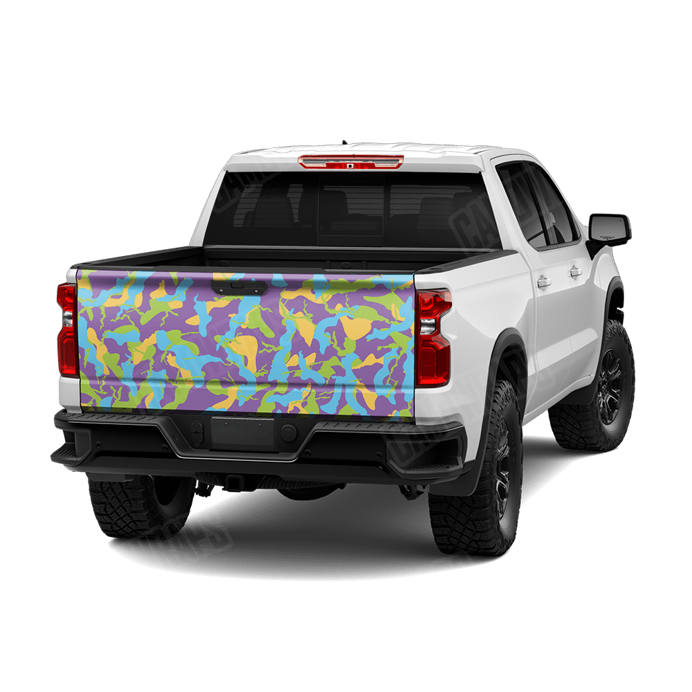 Large Ragged Carnival Camo Tailgate Vinyl Wrap