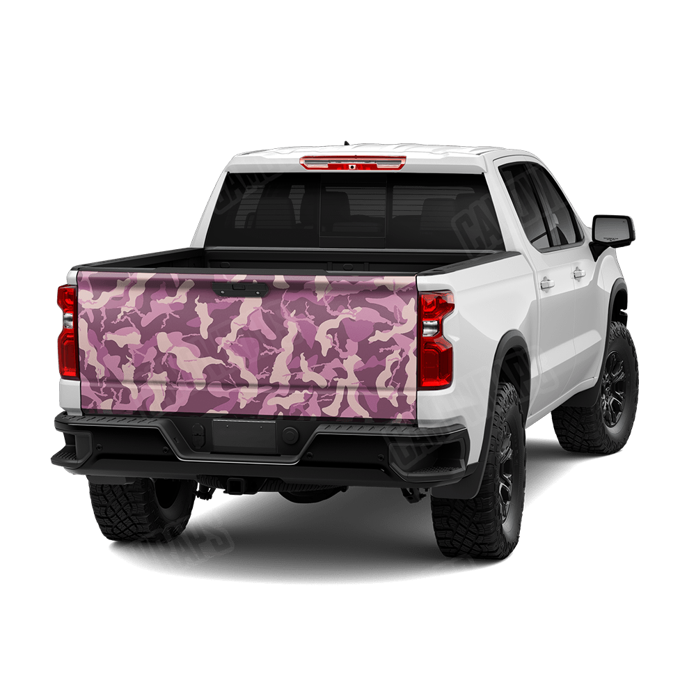 Large Ragged Floral Camo Tailgate Vinyl Wrap