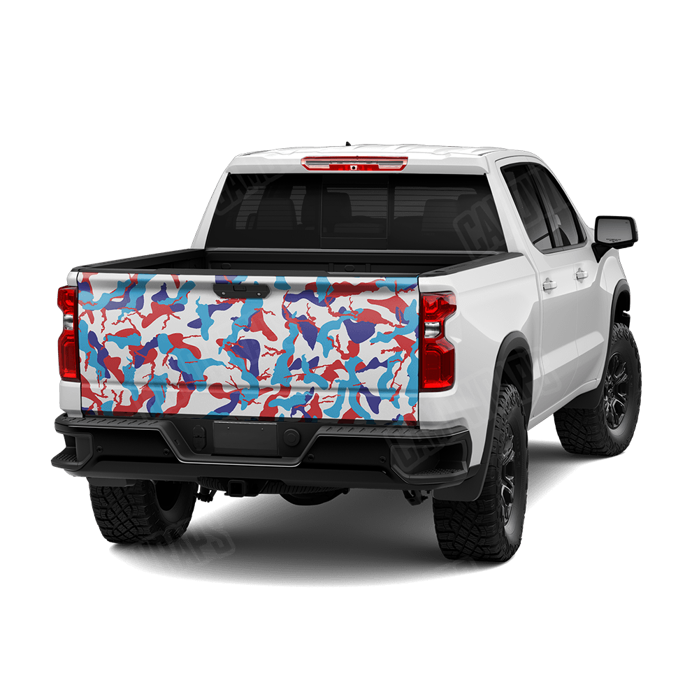 Large Ragged M Series Camo Tailgate Vinyl Wrap