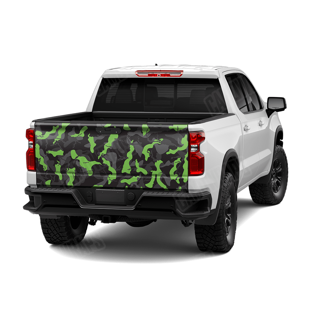 Large Ragged Metro Green Camo Tailgate Vinyl Wrap