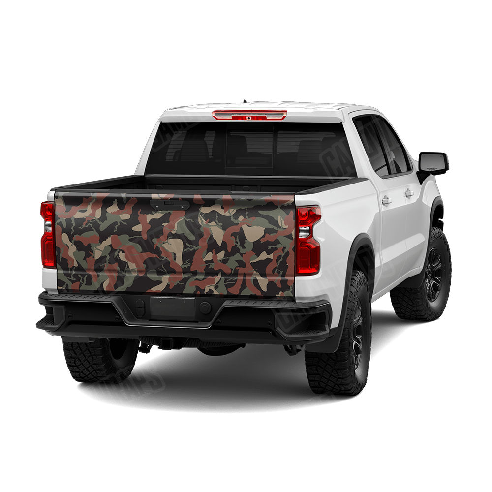 Large Ragged Militant Copper Camo Tailgate Vinyl Wrap