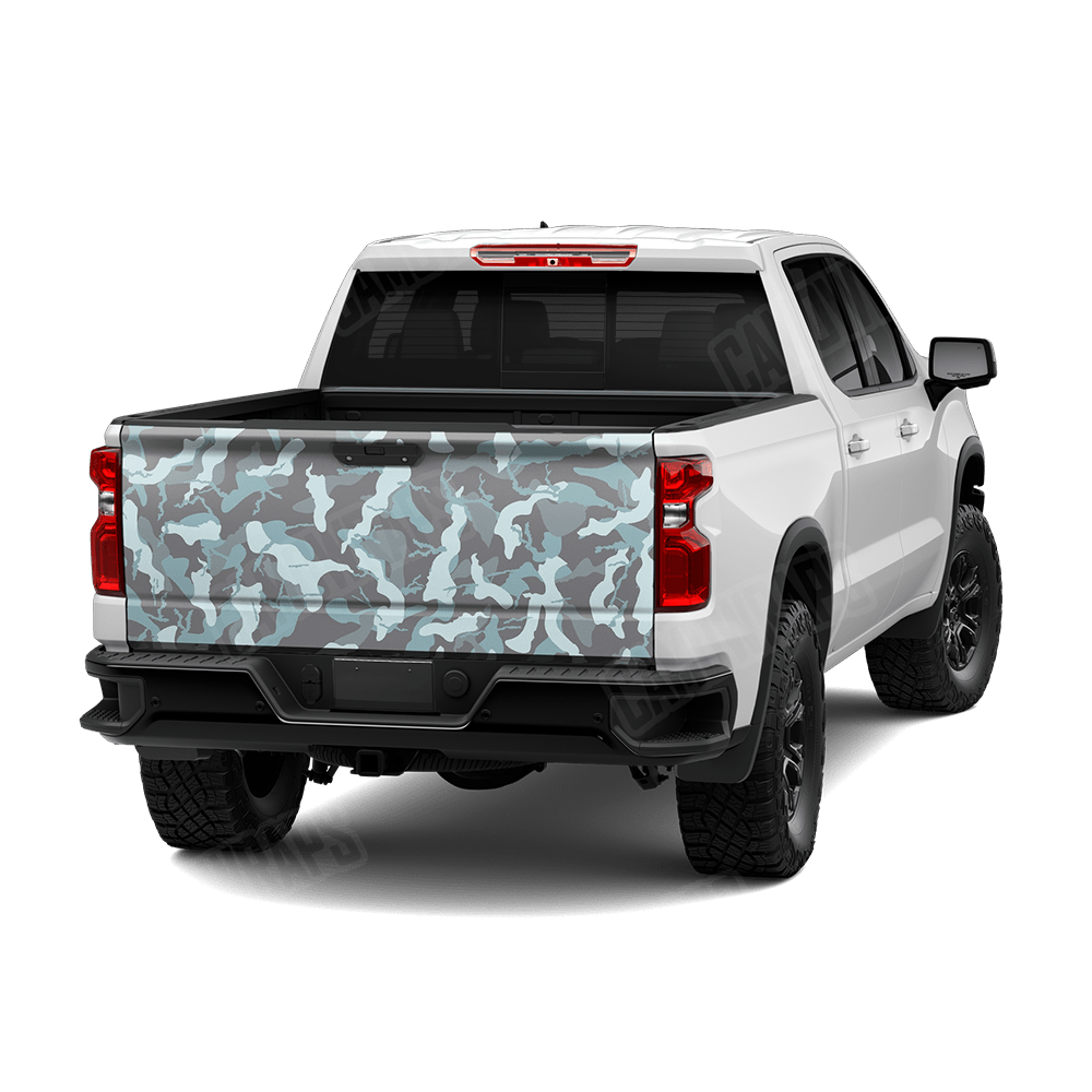 Large Ragged Overcast Camo Tailgate Vinyl Wrap
