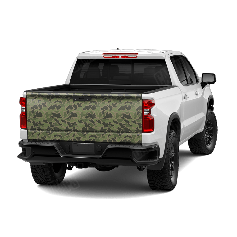 Old School Duck Army Green Tailgate Wraps