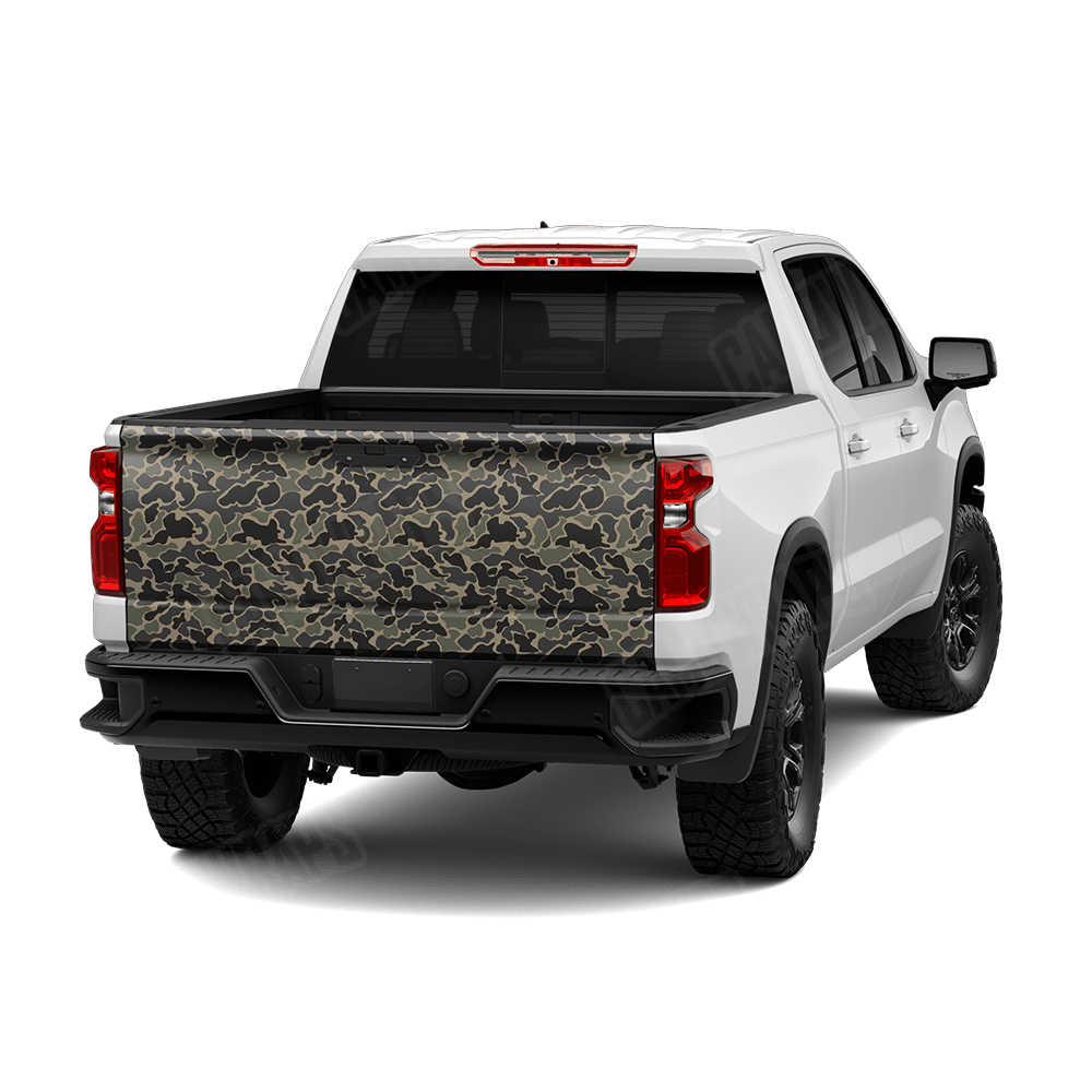 Old School Duck Militant Charcoal Tailgate Wraps