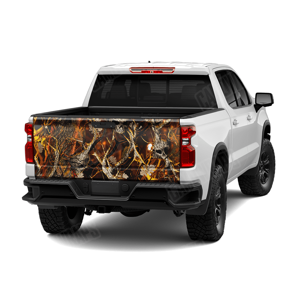 Nature Burning Voodoo Camo Tailgate Vinyl Wrap