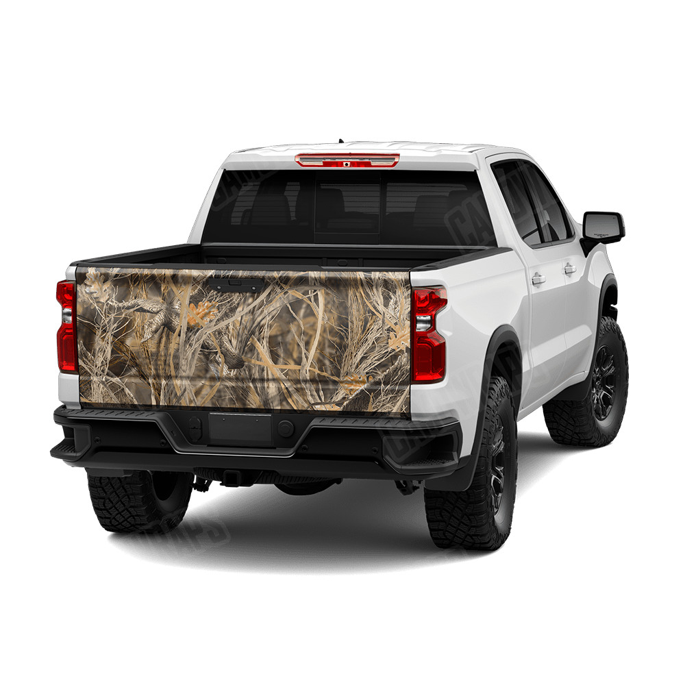 Nature Dry Grassland Duck Camo Tailgate Vinyl Wrap