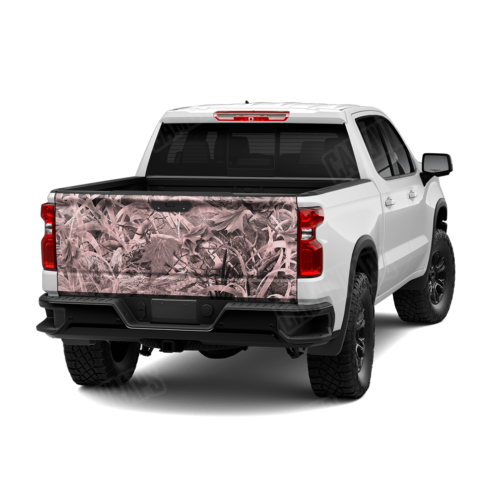 Nature Pink Grassland Camo Tailgate Vinyl Wrap
