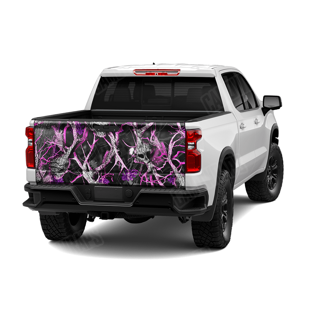 Nature Pink Voodoo Camo Tailgate Vinyl Wrap