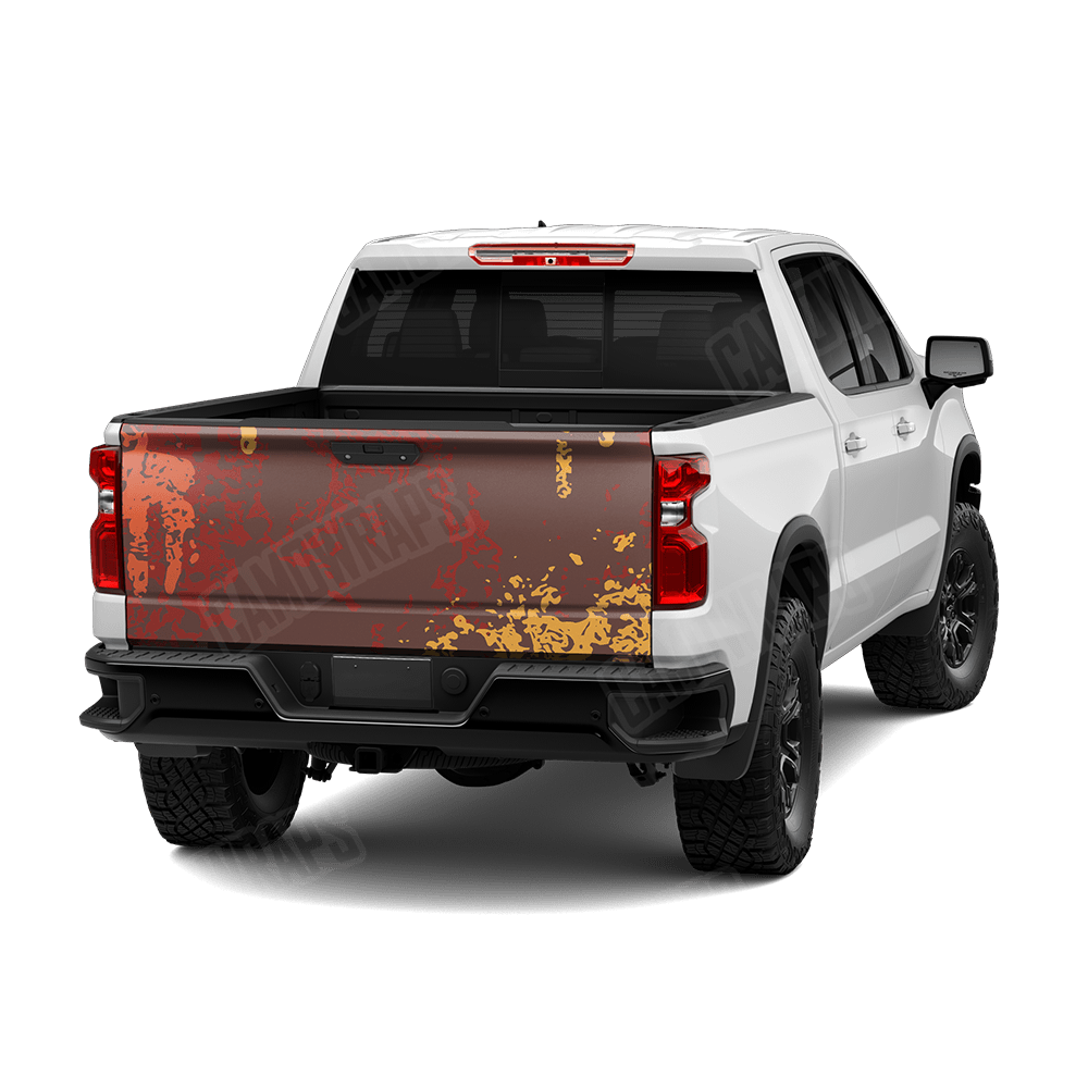 Pasted Autumn Camo Tailgate Vinyl Wrap